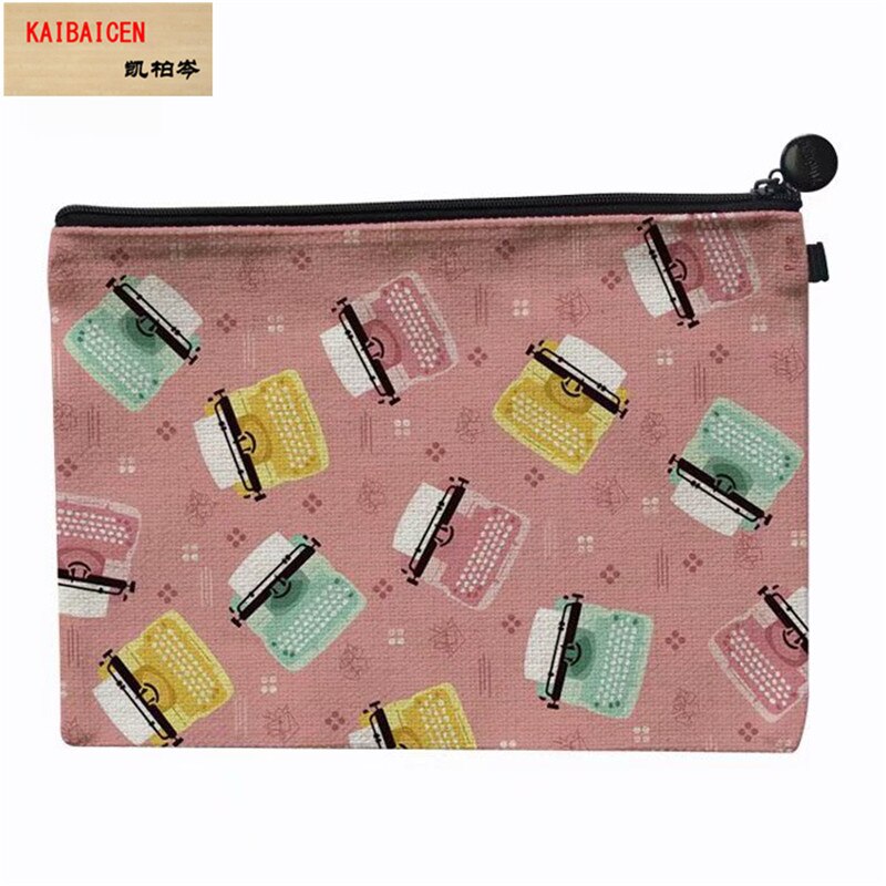 10pcs/lot Blank Sublimation linen Makeup Cosmetic Bag For Sublimation INK Print DIY Heat Press Transfer 23*16CM Pencil case