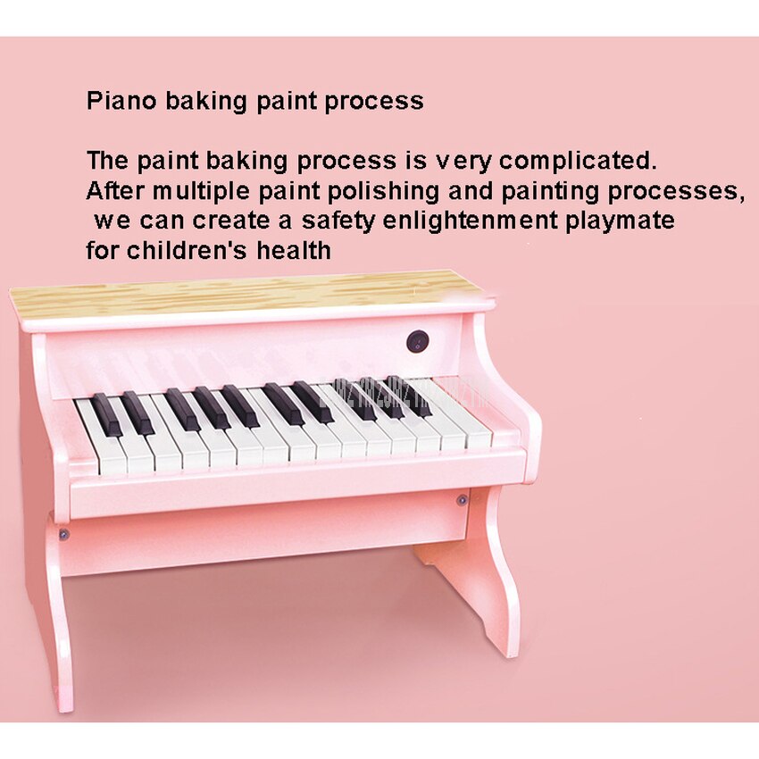 1-5 años bebé Mini 25 teclas de madera Piano juguete niños teclado de madera Piano niños pequeño instrumento Musical de juguete acústico