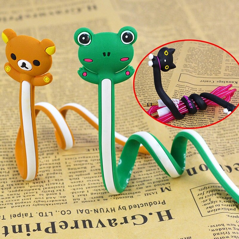 Headphone Wire Holder Organizer Winder Cord Long Cable Earphone Animal Wrap