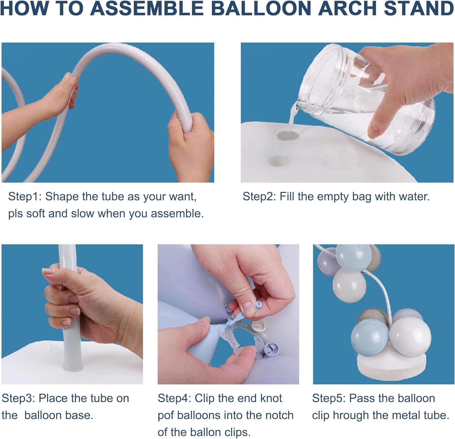 Kit d'arche à ballons 2.8m et 1.9m, demi-arc à ballons à flexion libre, support avec base, arc à ballons, mariage, fête d'anniversaire, décor de toile de fond