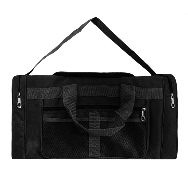 Men's Outdoor Waterproof Sports Gym Bag Leisure Yoga Fitness Shoulder Bag Large Capacity Nylon Portable Travel Bag: Black