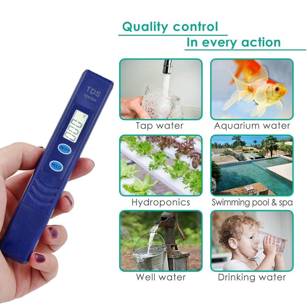 Portable Automatic Calibration Test Pen Water Purity Tester TDS Meter Measurement Analysis Soil Acidity Test