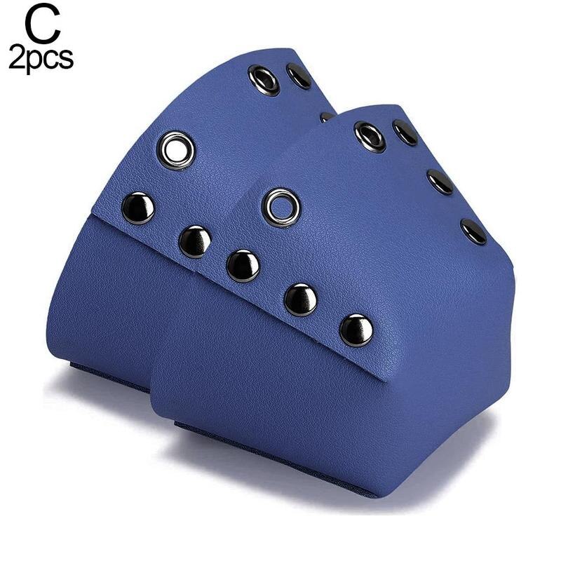 Protectores de puntera para patín de ruedas, protectores de punta de cuero para patinaje sobre hielo, accesorios deportivos, novedad, 1 par: Blue