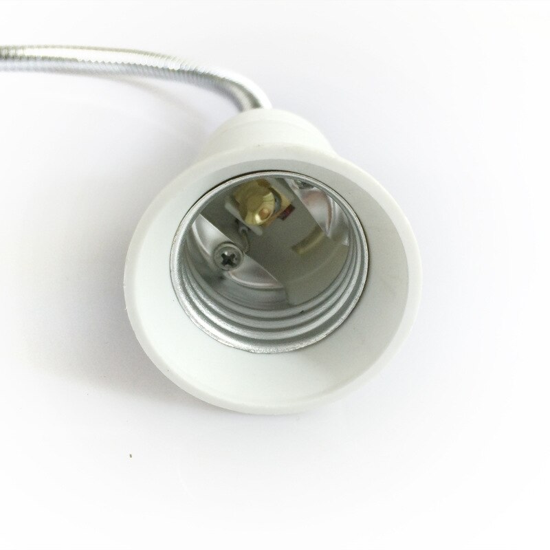 E27 LED Light Bulb Lamp Holder Flexible Extension Adapter Socket 20/30/40/50/60cm Extension Cord