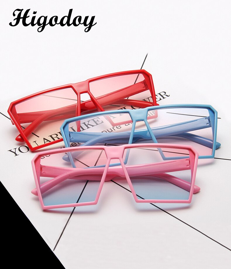 Higodoy overdimensionerede vintage børn firkantede solbriller til drenge retro beskyttelsesbriller børn solbriller til piger anti -uv400 beskyttelse gafas