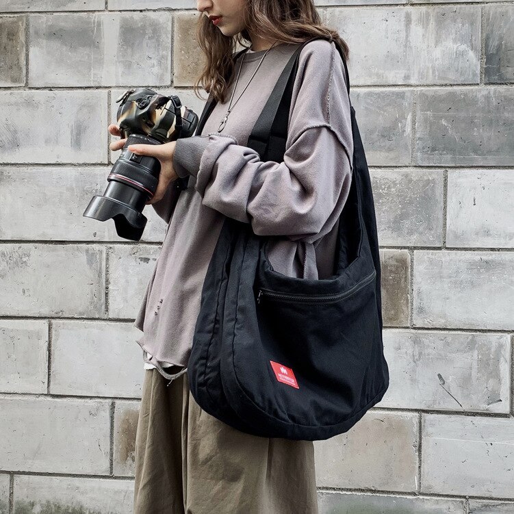 Neue Brust Tasche Männer Funktionale Weste Korea Harajuku Straße Stil Große Kapazität Crossbody-tasche für Frauen Schwarz Cotten Umhängetasche