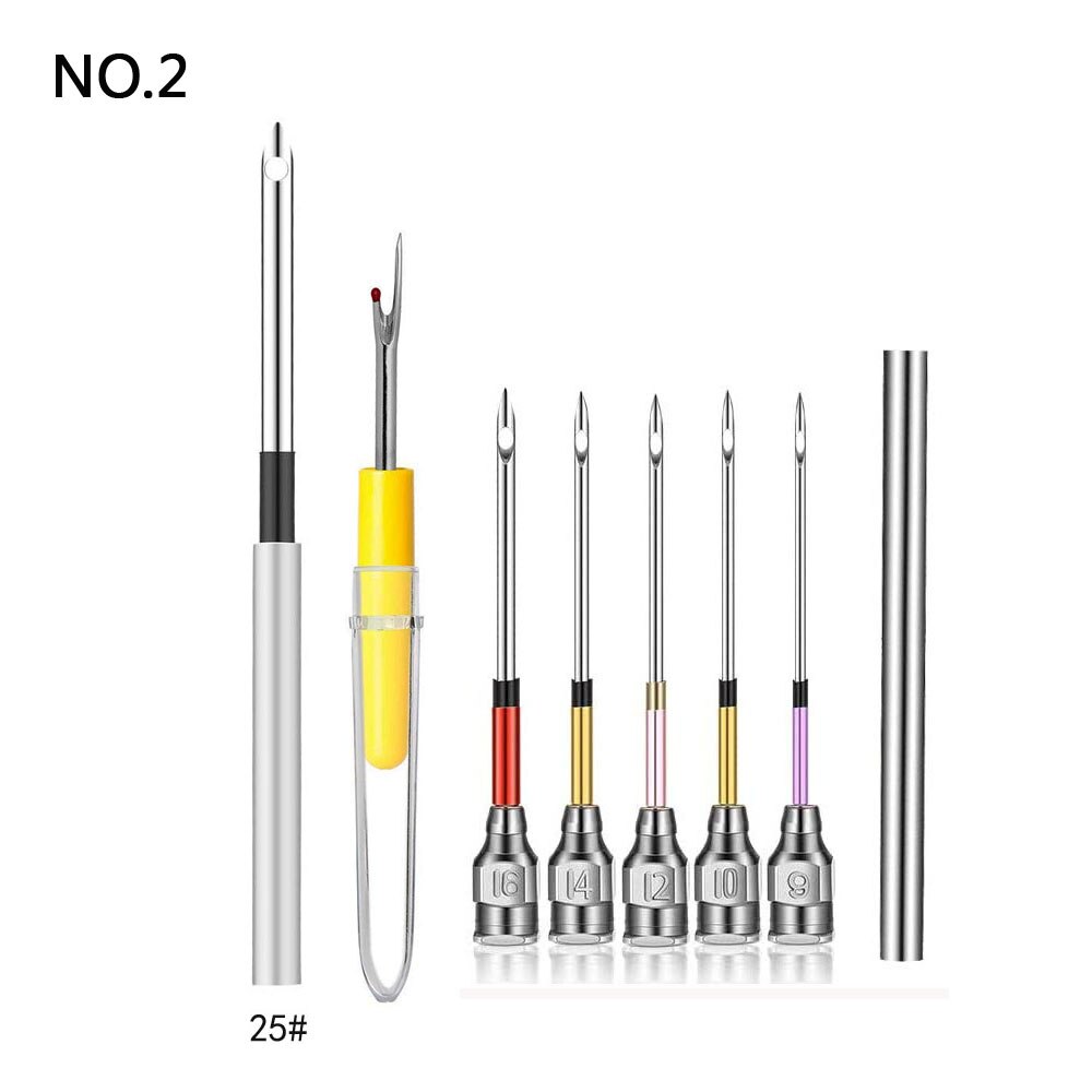 Metal broderi punch nåle sæt med søm ripper håndlavede nålepunktsæt korssting håndværk forsyninger: Nr. .2
