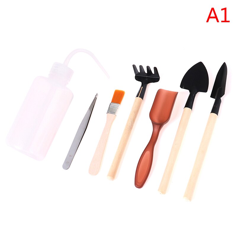 1 Set Mini Garden Hand Tools Transplanting Outdoor Bonsai Tools Planting Flower Succulent Miniature Gardening Tools: A1