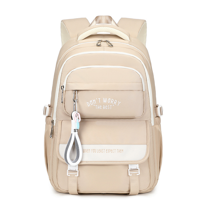 Mädchen-schulrucksack, schultasche, Laptop-Rucksack für Teenager, freizeit-reiserucksack, büchertasche, wasserdichter freundlicher-schulrucksack: khaki