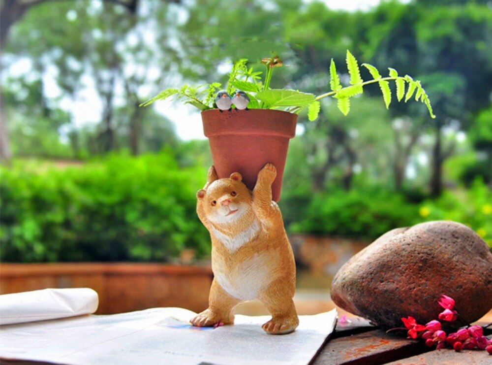Hars Ornament Bloempot Persoonlijkheid Dier Tuin Decoratie