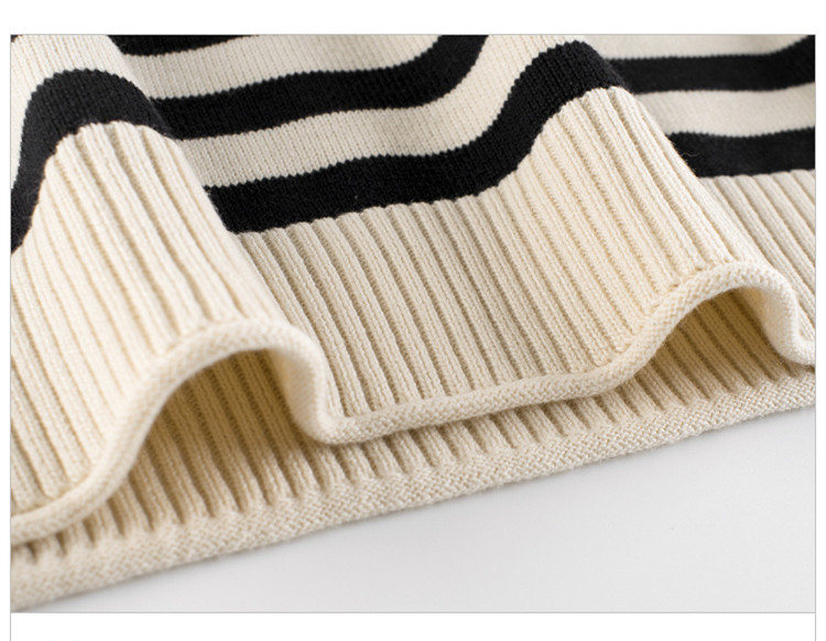 Maglione per bambini per ragazze 2022 primavera autunno abiti 100% cotone a righe novità maglione lavorato a maglia per bambini maglioni a collo alto Casual