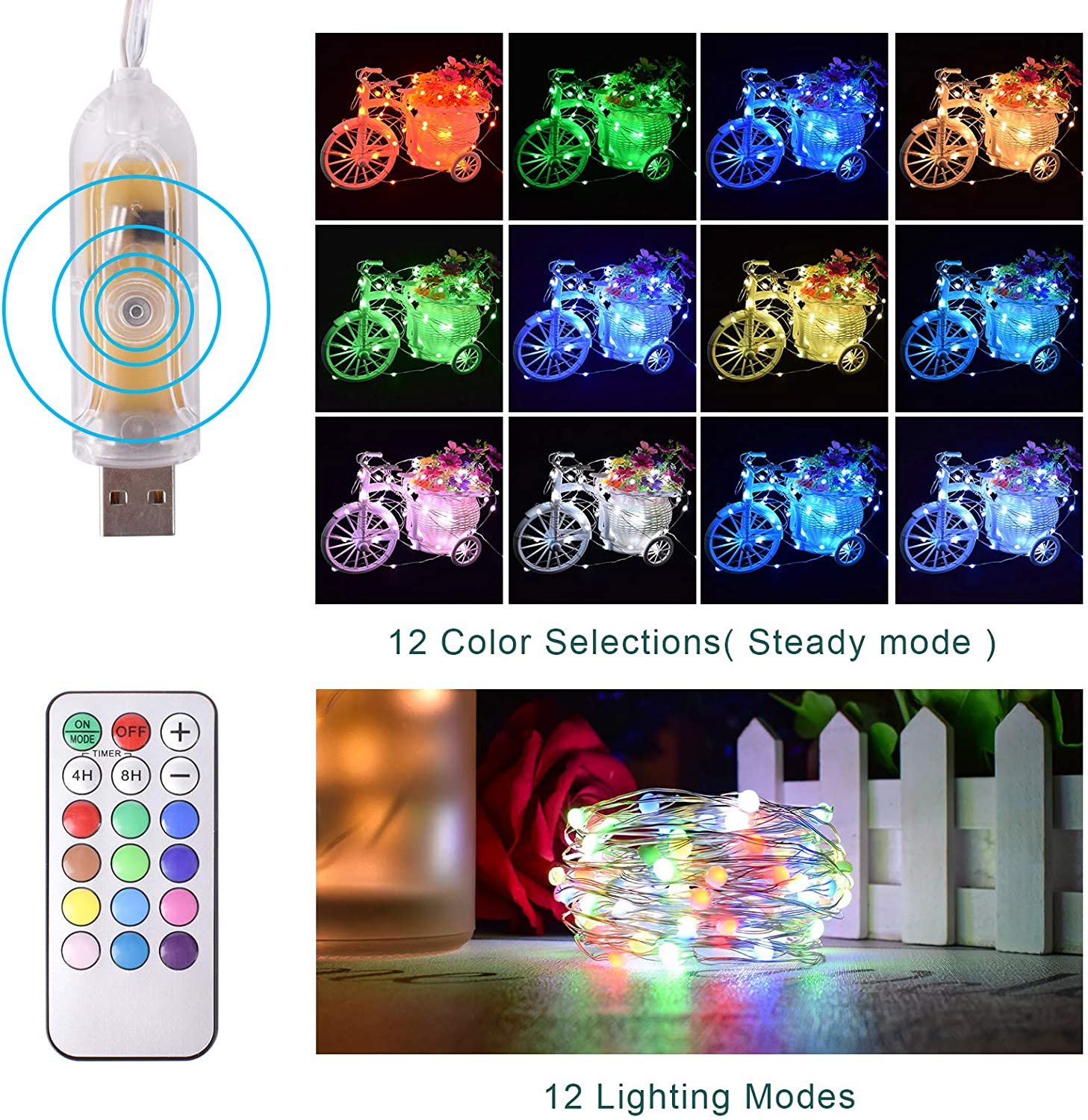 10M 20M 5V USB SK6812 LED String Christmas Lights For Bedroom WS2812B RGB Led Pixel Light Full Color Addressable Individually