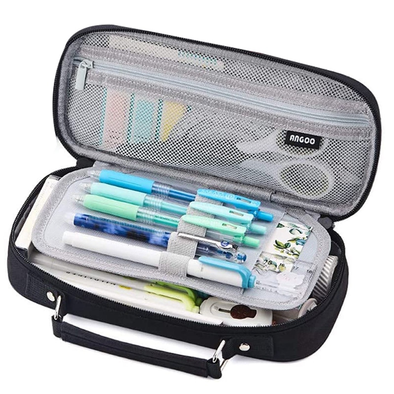ANGOO Pencil Case Big Capacity Pencil Case College School Office Large Pencil Pouch Bag for Girls Boys Teens: Default Title