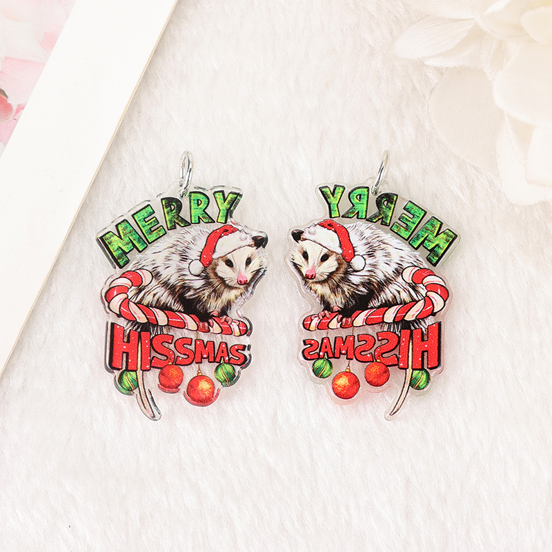 8 pezzi di ciondoli natalizi creativi in acrilico Gingerman Santa Jewlery risultati per collana fai da te