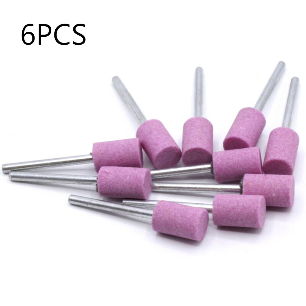 Pink Abrasive Mounted Stone High hardness 3mm Shank Abrasive Mounted Grind Stone Rotary Tool For Wood Metal Mold