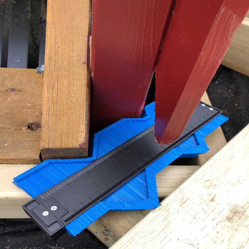 10inch Multifunctional Contour Profile Gauge Tiling Laminate Tile Edge Shaping Wood Measure Ruler ABS Contour Gauge Duplicator