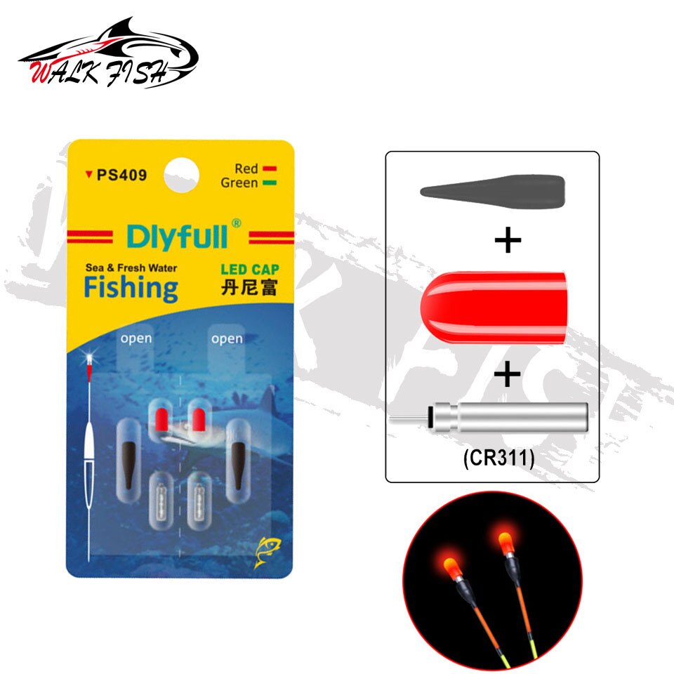 WALK FISH Luminous Electric Fishing Floats For LED Fishing Buoy Accessory Suit for Charger Devices Tools Tackle Accessories: DLY 2 sets Red