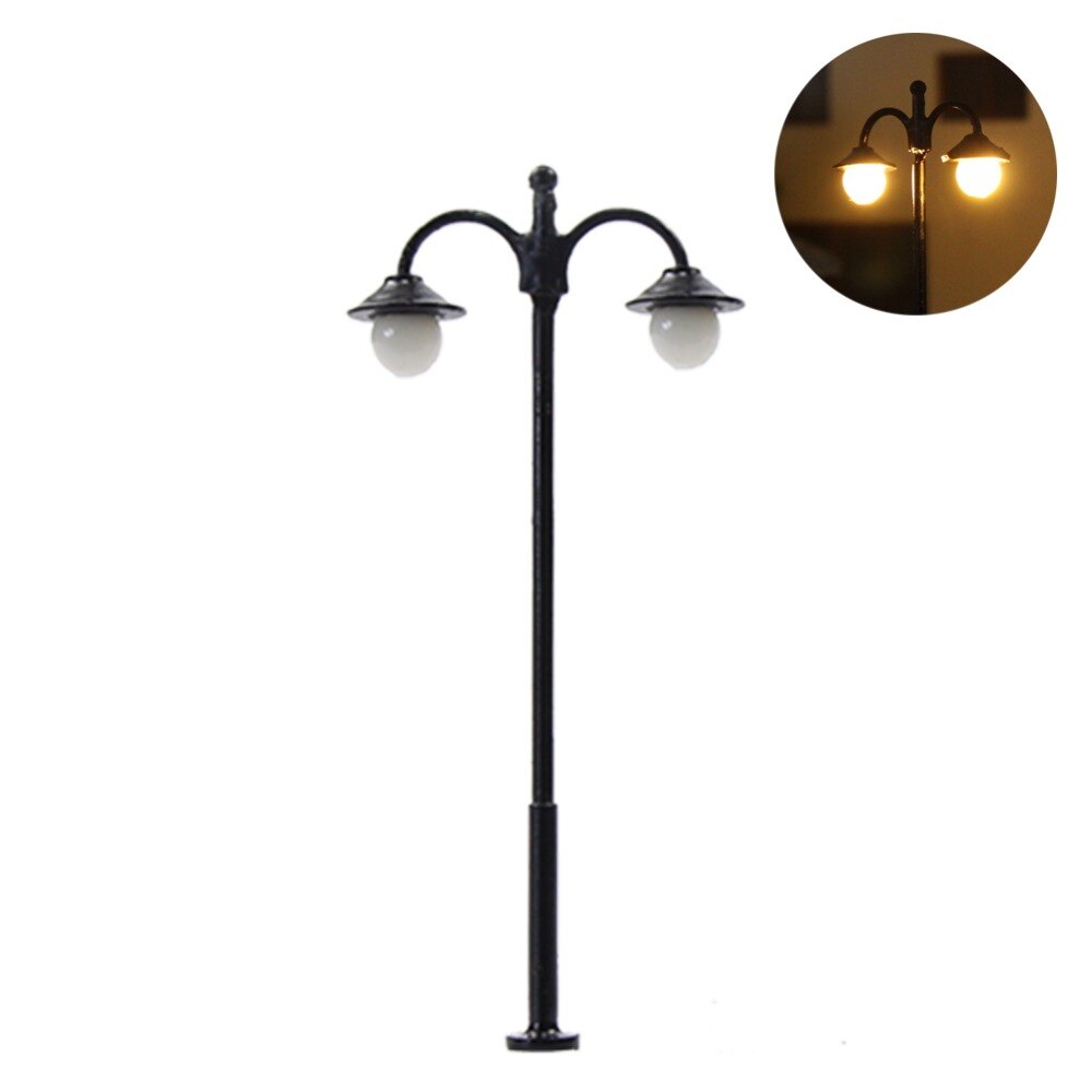 10pcs Model Railway Led Lamppost Lamps Street Lights HO Scale 6cm 12V LYM16 model outdoor lamp yard light leds