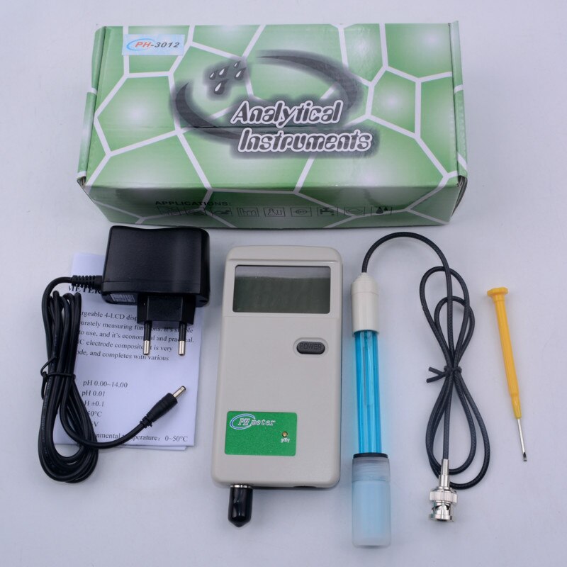 Yieryi Portable PH-3012 PH meter LCD Display Water Acidity Tester Monitor for Aquarium Pool Biology Chemical With Plug