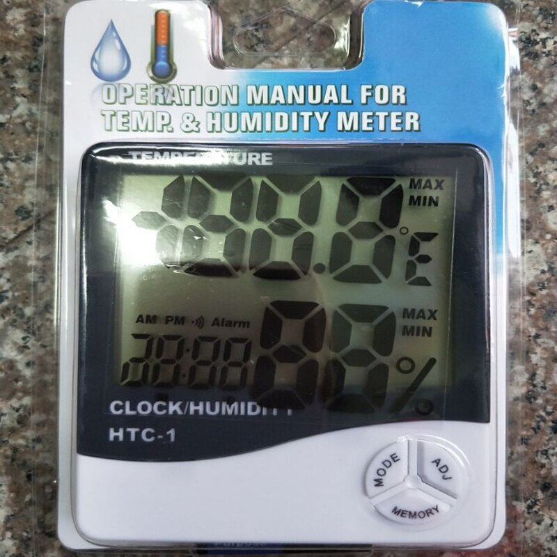 Can Stand LCD Electronic Digital Temperature Humidity Meter Thermometer Hygrometer Indoor Outdoor Weather Station Clock