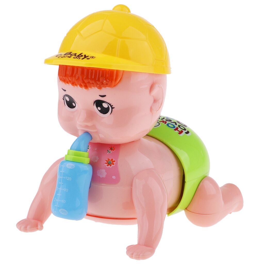 Simulatie Baby Fles Pop Elektrische Knipperende Muziek Kruipen Peuter Speelgoed