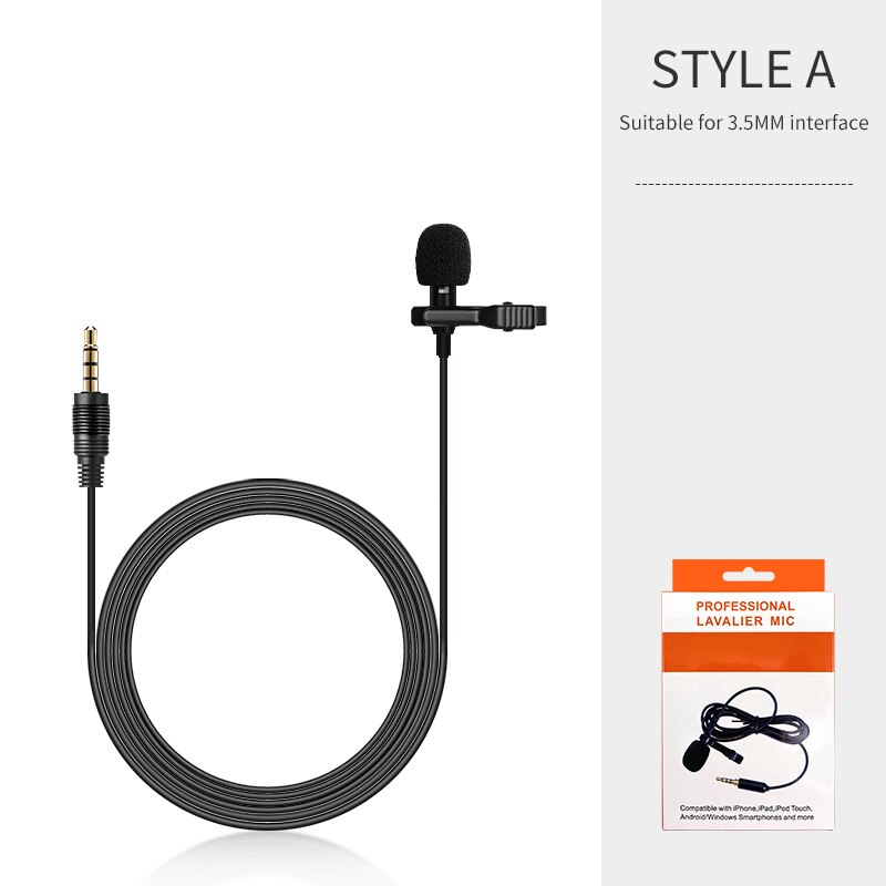 Kateleiyu omnidirektional metal 3.5mm lavalier smartphone optagemikrofon bluetooth mini revers mikrofon til pc bærbar kamera: Separat mikrofon