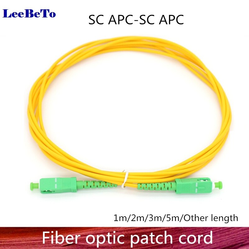 5PCS SC/APC Fiber Optic Patch Cord Cable SC-SC 1/3/5/10/20/30M Jumper Single Mode Simplex 2.0mm Optical Fiber Optic Patch Cord