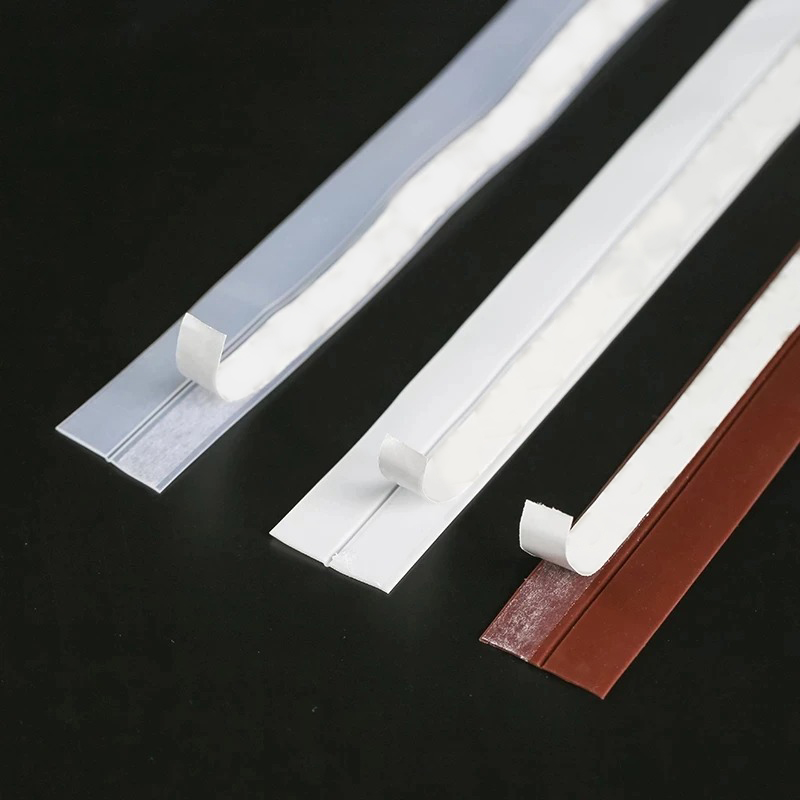 1/3/5M Door Bottom Seal Strip Weather Window Rubber Seal Weatherstrip Windproof Dust Self Adhesive Door Windshield Sealing Tape