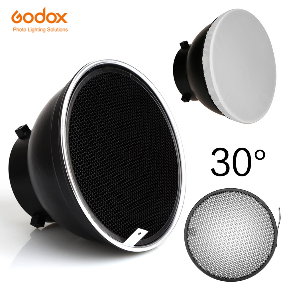 7inch 18cm Standard Reflector Diffuser with 10/20/30/40/50/60 Degree Honeycomb Grid for Bowens Mount Studio Light Strobe Flash: Gold