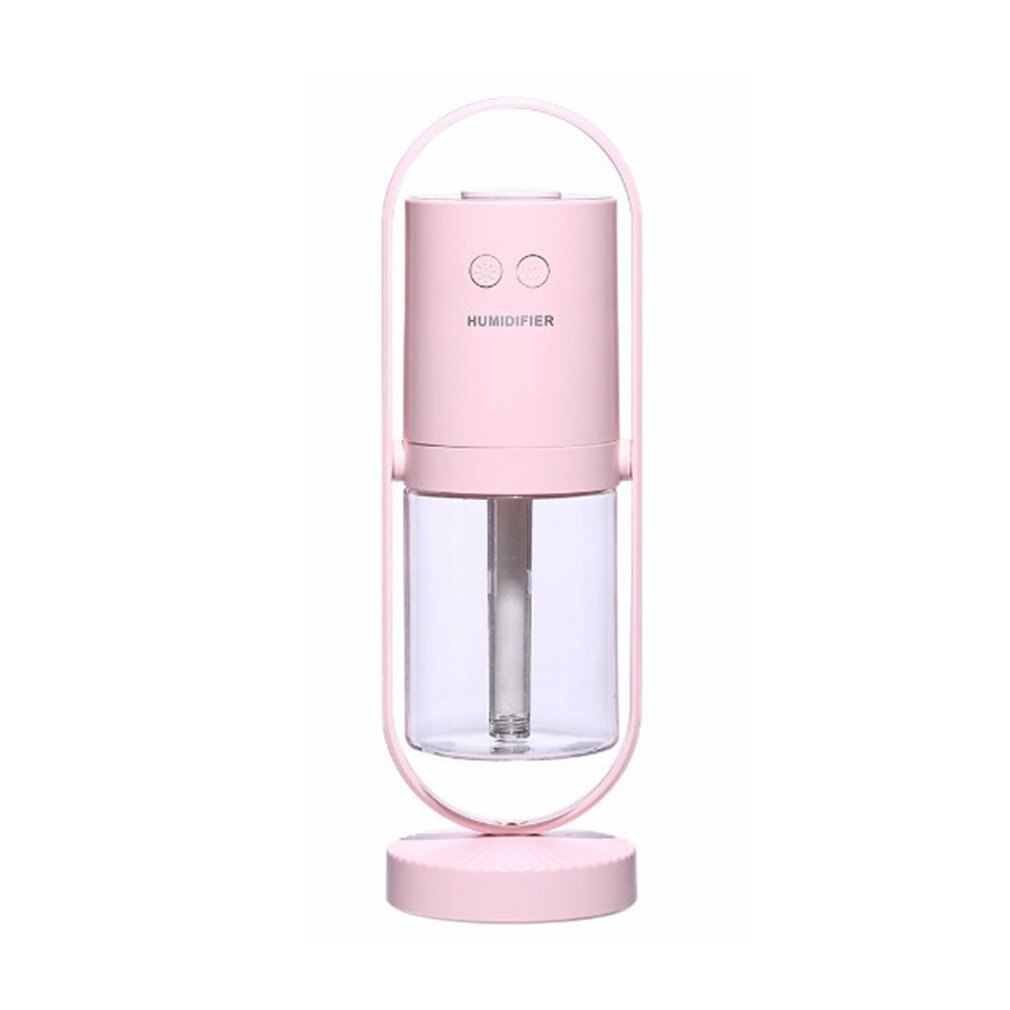 Electric Air Humidifier Ultrasonic Essential Oil Aromatherapy Modes Light Night Mist Maker with LED Night Lamp: pink