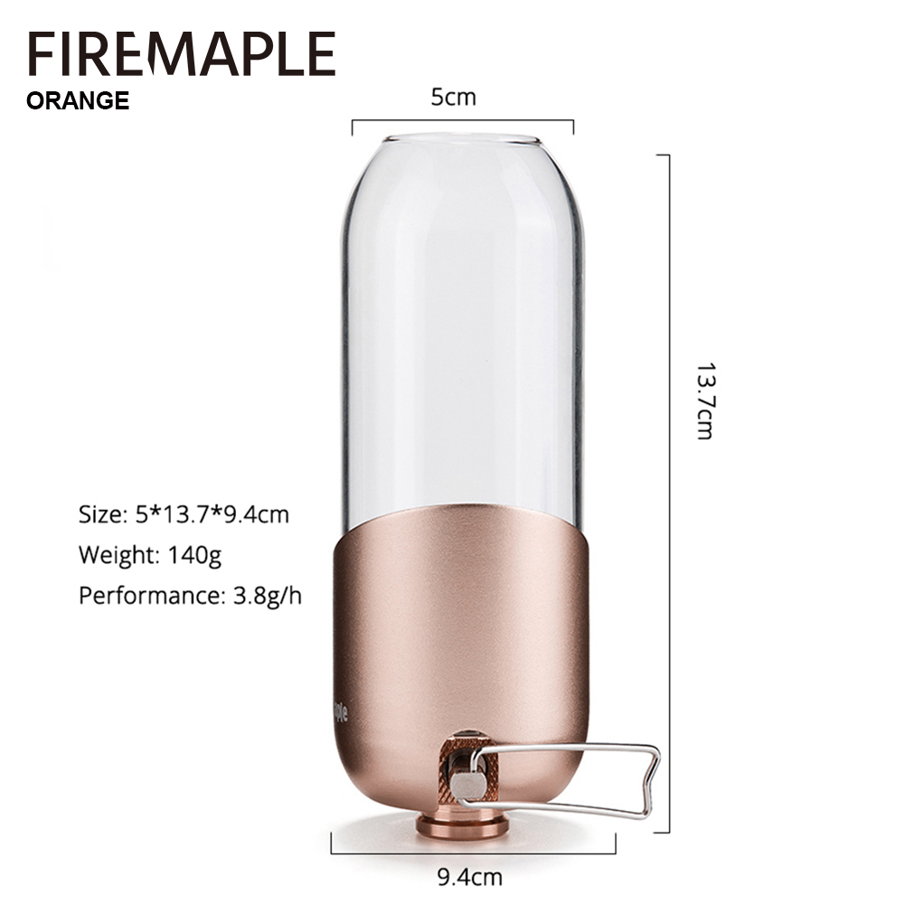 Fire Maple Oranje Gas Lantaarn Outdoor Propaan Isobutaan Brandstof Verlichting Voor Camping Wandelen Backpacken Romantische Ambiance Gas Lamp