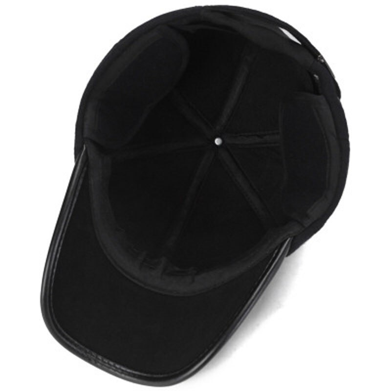 Pcfddr fortykket termisk stof bomulds hat udendørs ørebeskytter baseballkasket til middelaldrende og gamle mennesker.