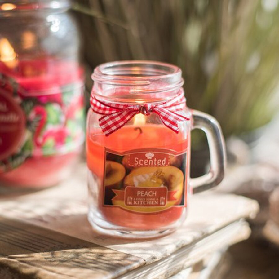 Anlage Glas Öl Kerze Aroma Romantische Kerze Rauchfreien Tasse Krug Party Wachs Geburtstag Duft Kerzen Startseite Dekoration QLB090