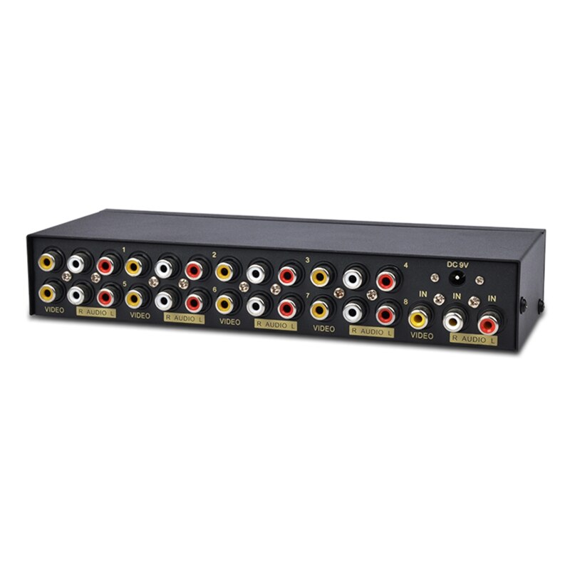 Répartiteur RCA AV Composite 8 voies 1X8 répartiteur vidéo 1 en 8 pour STB DVD HDTV