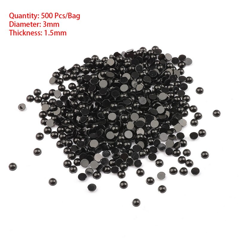 500 st 3-8mm svart plast säkerhetsögon för björndocka djur docka diy hantverk barn barn leksaker ögon tillbehör: 01