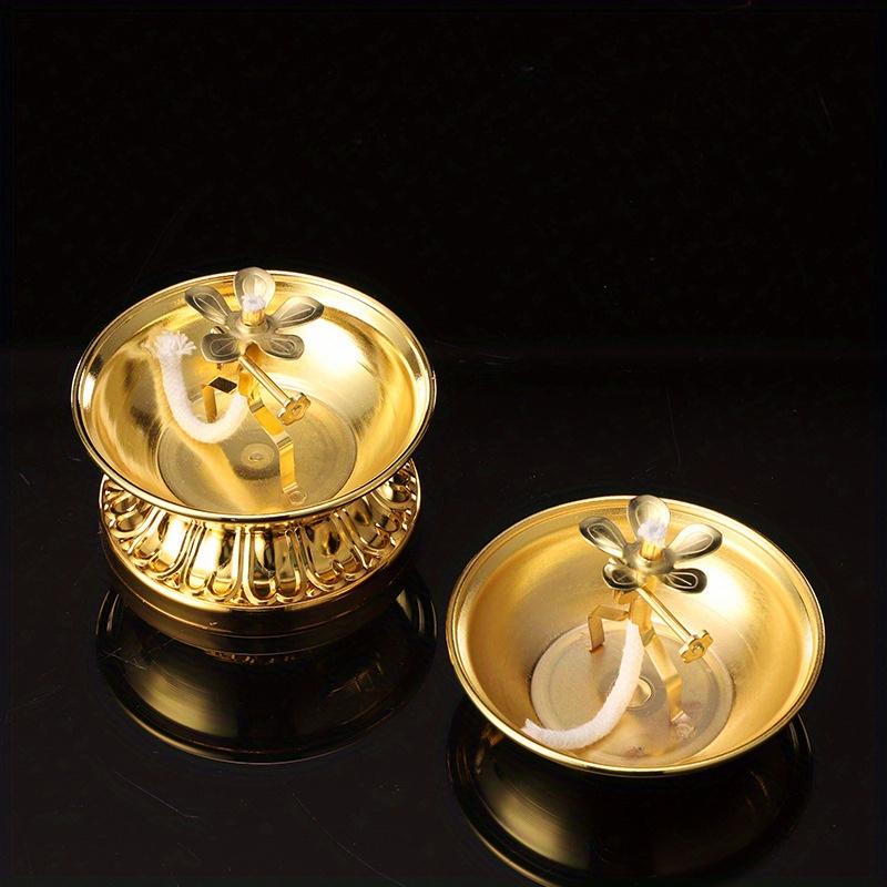 Portalámparas regulable, lámpara de aceite de aleación, plato para cocinar mantequilla, adoración en el hogar, lámparas siempre quemadas para uso en interiores