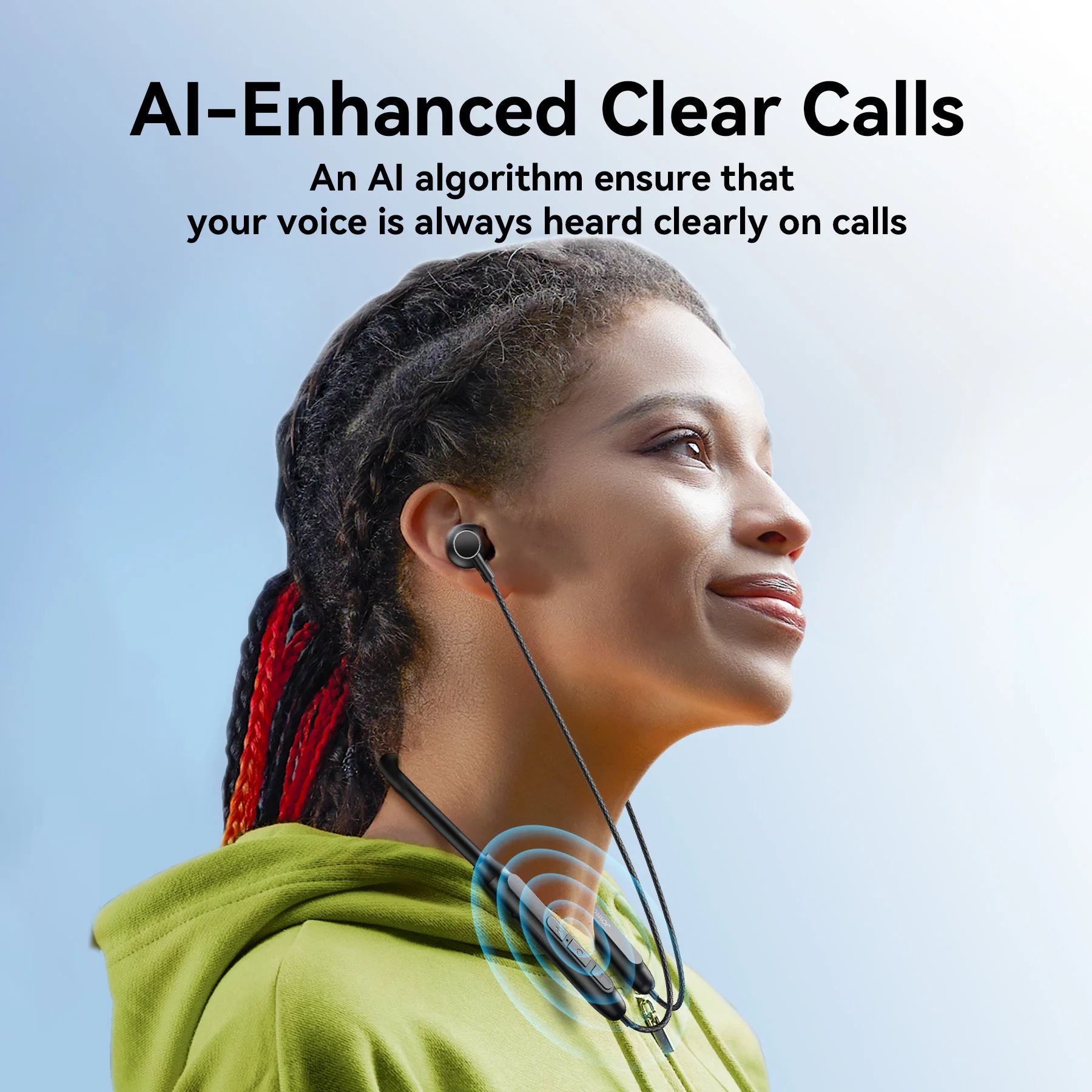 Joyroom Bluetooth Earphones Wireless Headphones Magnetic Sport Neckband Neck-hanging Earbuds Wireless Blutooth Headset with Mic