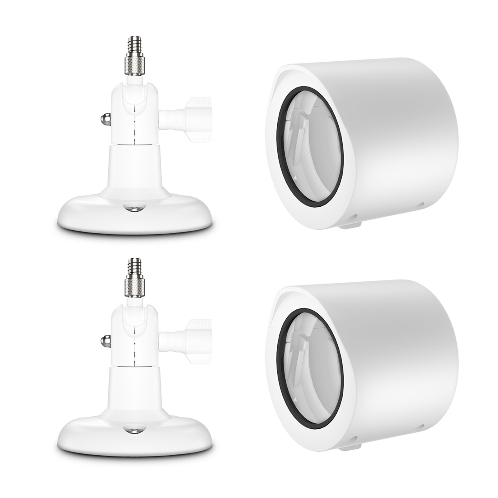 Wall Mount Only for compatible with YI Home Camera 3 Wall Mounted 360 Degree Swivel Bracket Holder Case Cover For Home Camera: White 2PCS