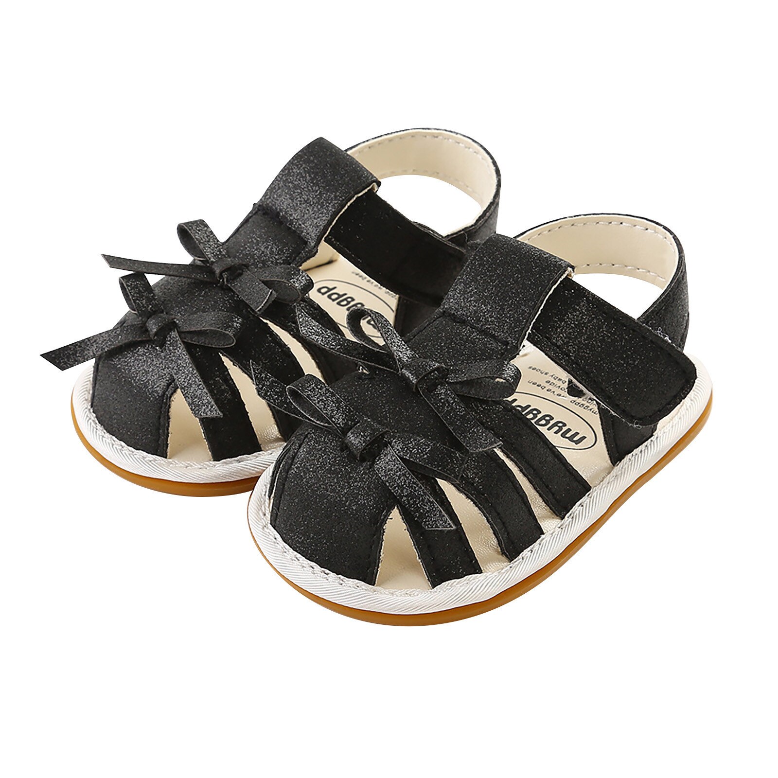 Summer Kids Shoes Sweet Princess Children Sandals for Girls Toddler Baby Soft Breathable Hoolow Out Kids Bow Shoes#4: Black / 11