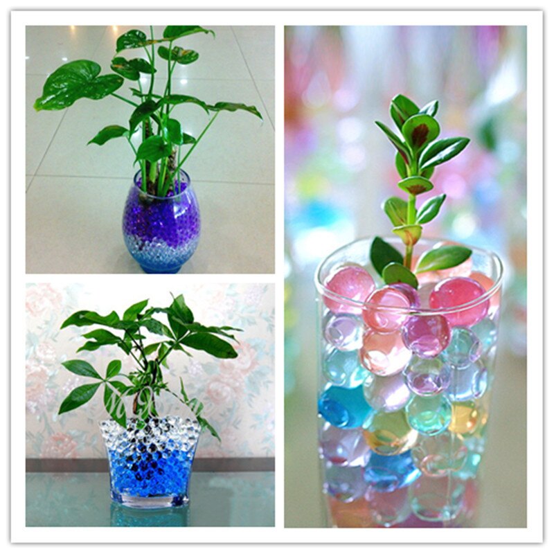 Pearl crystal soil water drops mud grow magic jelly ball home decoration