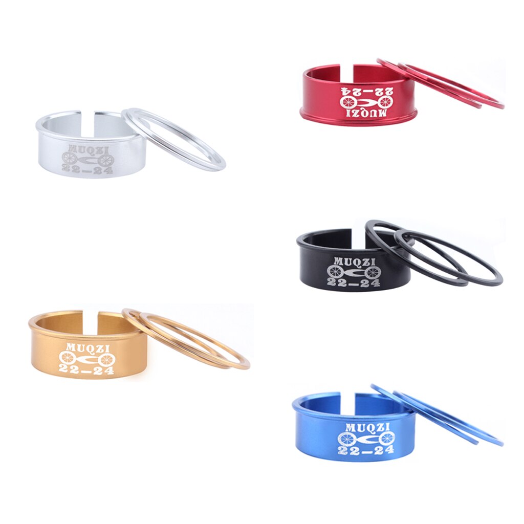 Bicycle Bike Bottom Bracket Adjustable Washer 24mm to 22mm Axis Conversion Sleeve Set