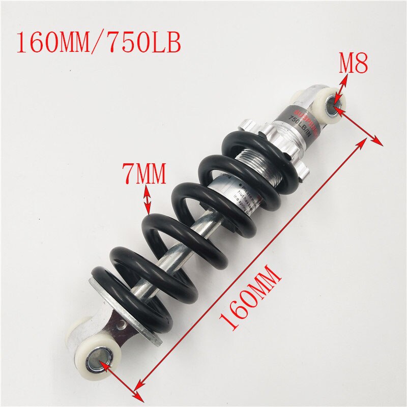 Hinten Suspension Schock 100 125 150 160 170 180 190 210MM für 47cc 49CC Super Minimoto ATV Quad elektrische roller Pocket Bike: 160MM (750LB)