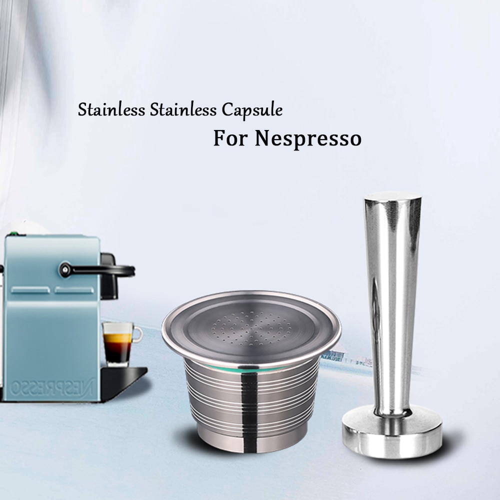 Hervulbare Nespresso Capsules Sabotage Set Herbruikbare Rvs Espresso Pod Filter Oplaadbare Nespresso Tool