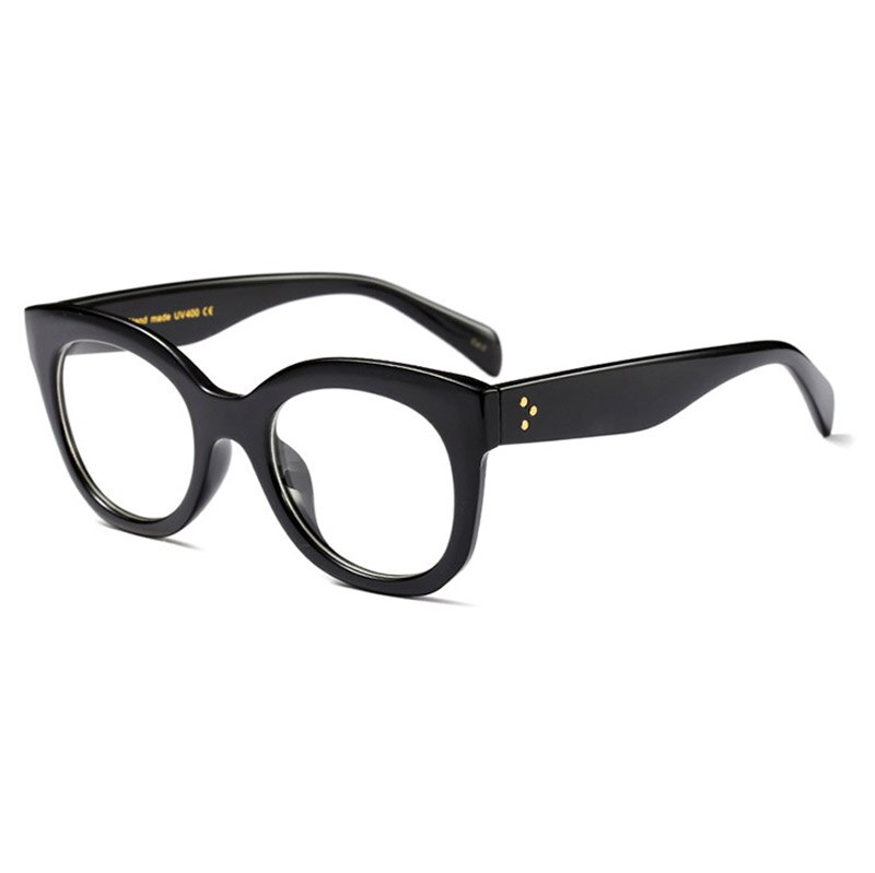 Thick Rim Frame Optical Eyeglasses Full Rim Women Prescription Glasses Frame Female Colorful Spectacles Brand: Black