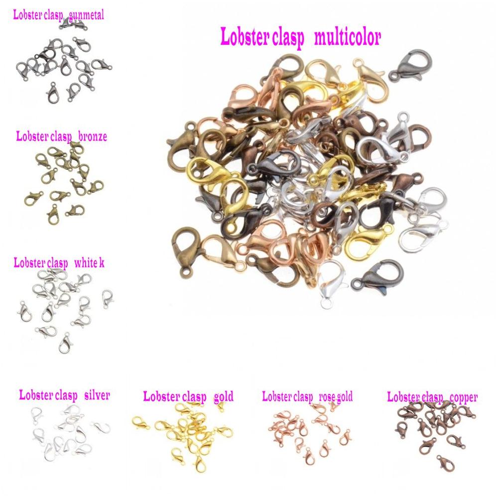 Jewelry Findings Diy 12*6mm 14*7mm Gold/Silver/Bronze/Silver Tone Lobster Clasp For Jewelry Making