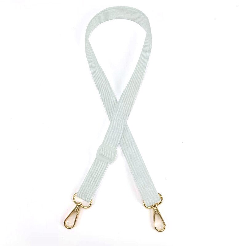 125Cm Lange Verstelbare Stof Tas Riem Handtas Riemen Voor Tassen Schouderriem Decoratieve Purse Strap Replcement Tas Accessoires: WHITE