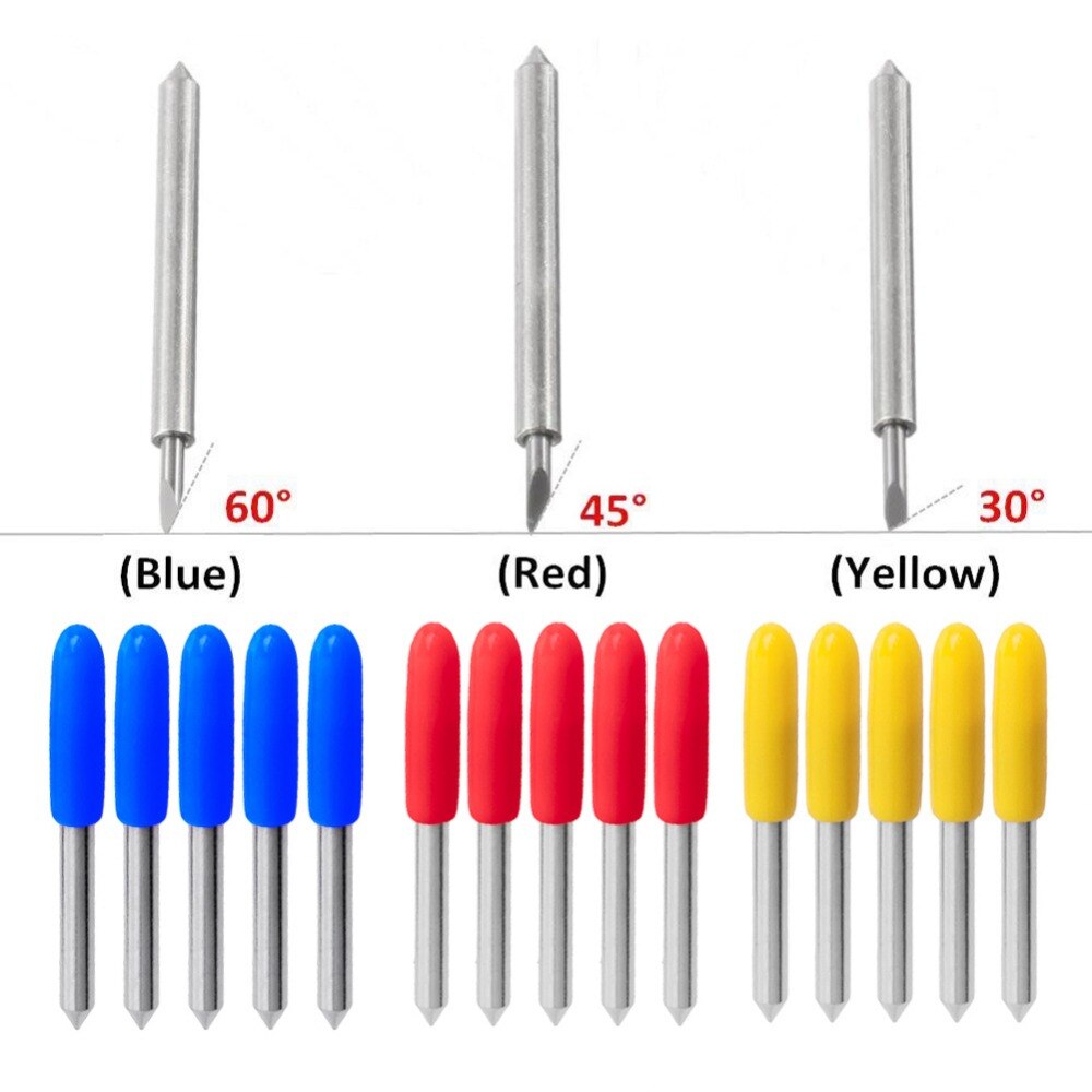 5 stk 30 45 60 graders knive skæreplotter fra roland vinyl skæreblad