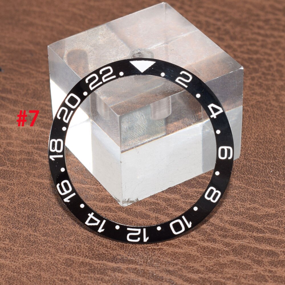9 model 38mm groen/zwart/blauwzwarte keramische lunette-inzet voor 40mm gmt automatisch uurwerkhorloge: 7