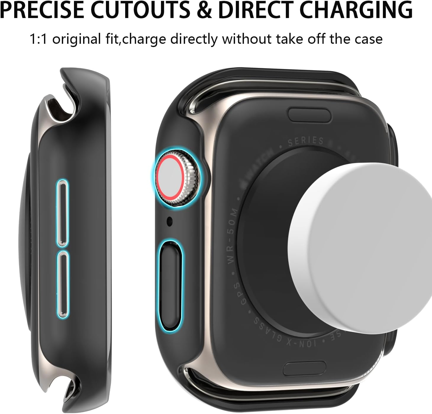 Cover for Apple Watch Case 44mm 40mm 45mm 41mm 42mm 38mm Accessories PC Protector bumper iWatch Series 8 7 SE 6 5 4 3 9 10 46mm