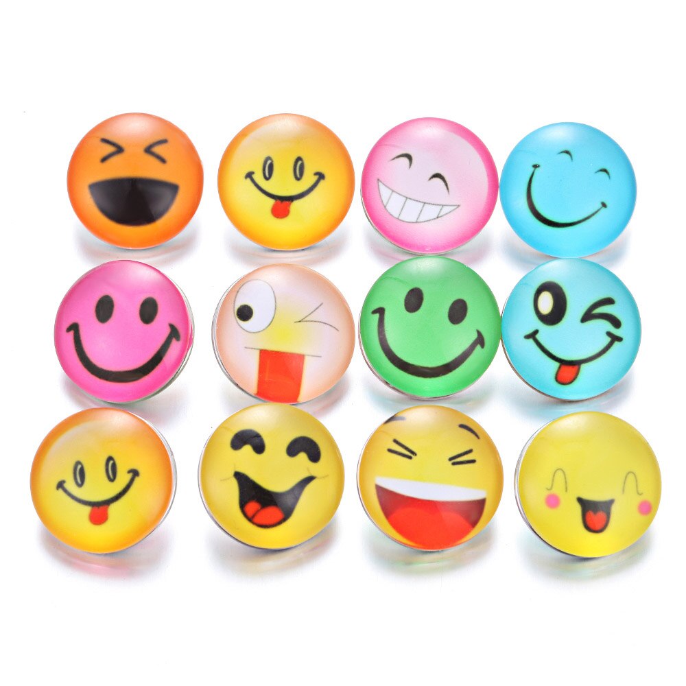 Newest 12pcs/lot snap jewelry 18mm snap buttons Christmas flower glass leather clasp snap button bracelet: 8